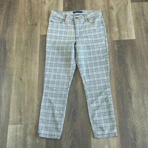 Tommy Hilfiger Beige Checkered Cropped Pants
